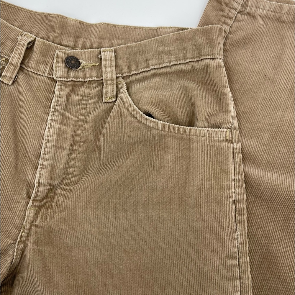 Levi’s Beige Corduroy Cords Straight Leg Pants Jeans 29x29 (29x28 1/8”) Vtg 70s - Picture 3 of 11